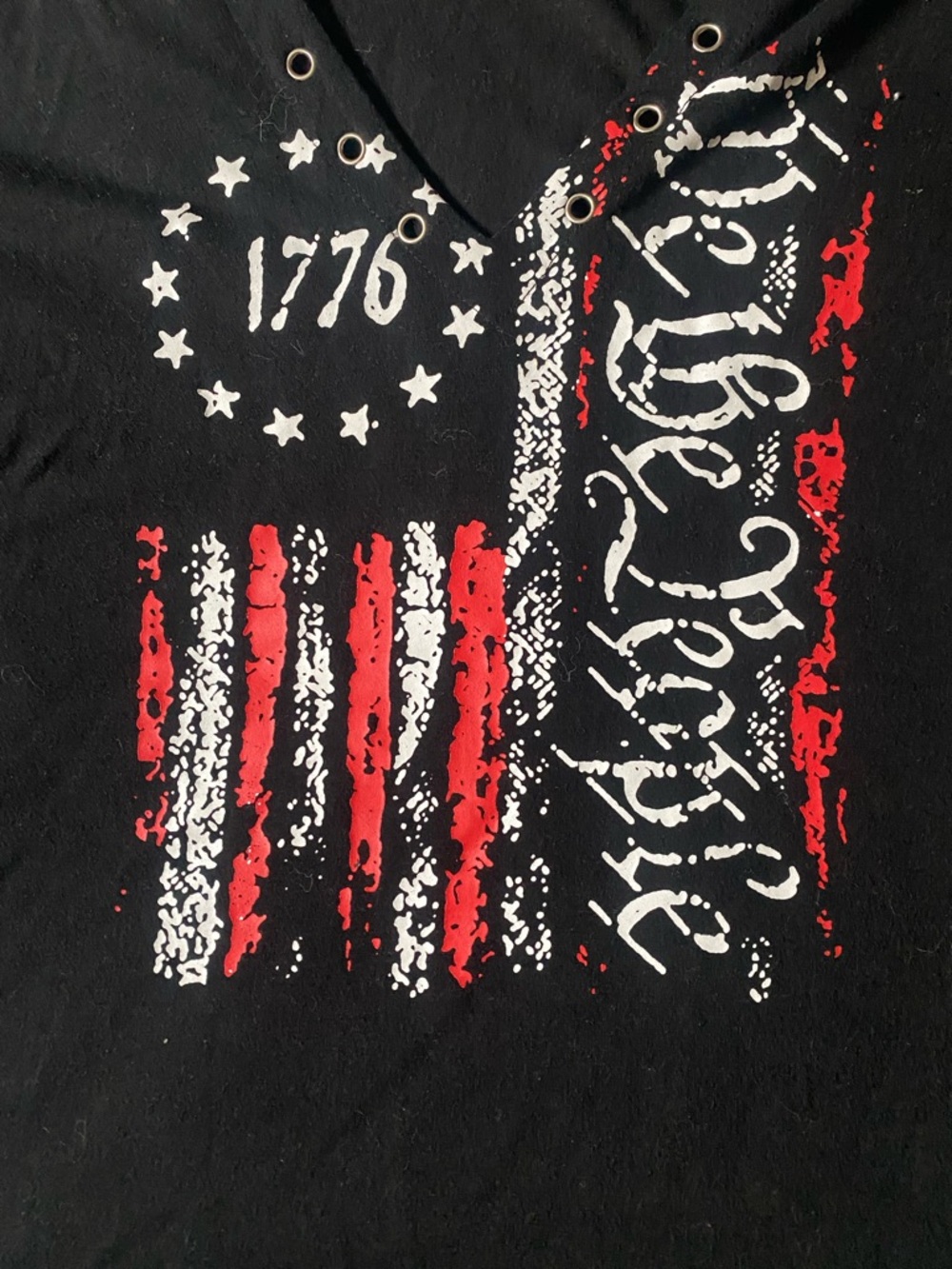 1776 We The People Distressed American Flag Graphic T-shirt NEW SZ L - Picture 2 of 3